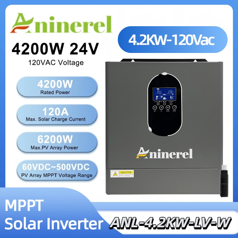 Hybrid Solar Inverter - Aninerel 4.2KW 24V NEW 110-120V Hybrid