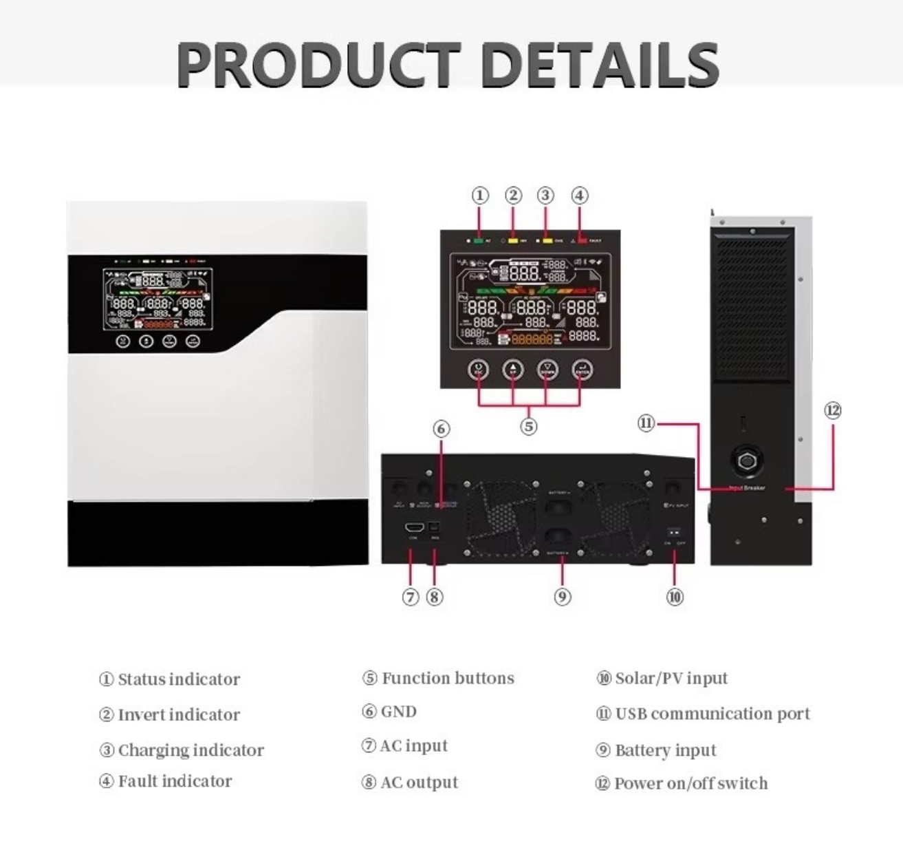 1kw 1kva 2kw 2kva 3kw  5kw 5kv - Hybrid Solar Inverter 评论和价格