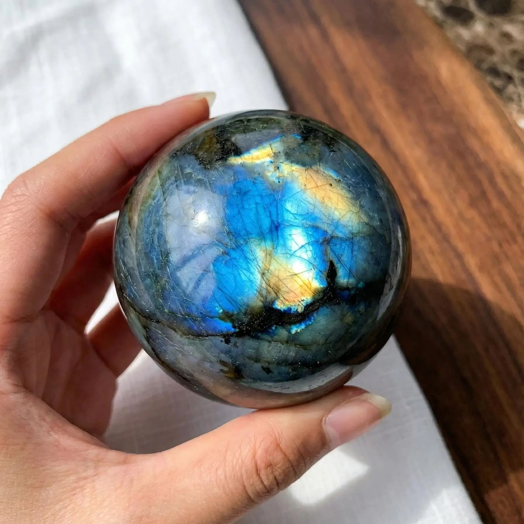 Natural Labradorite Sphere, Po - Renewable Energy Resources 评论和价格